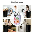 thumbnail image 6 of YFYANG 50L Foldable Laundry Hamper, Waterproof Oxford Fabric Watercolor Flower Graffiti Laundry Bag Laundry Baskets, 6 of 6