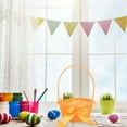 thumbnail image 2 of Miangastore Plastic Miniature Woven Baskets Orange 5Pcs Photography Prop, 2 of 8
