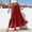 F-57Red, variant on ZHOGXU Women Skirt Summer Drawstring Elastic Waist Solid Color A Line Fashion Comfortable Maxi Skirt For Casual Daily Wear,Black,L