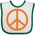 thumbnail image 3 of Inktastic Funky Orange Peace Sign Boys or Girls Baby Bib, 3 of 4