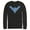 Black, variant on Men's Batman Nightwing Logo  Long Sleeve Shirt Navy Blue Small