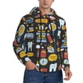 thumbnail image 2 of Rateoe Teeth Pattern Mens Hoodie, Pullover Hooded Sweatshirt, Kangaroo Pocket Hoodie Ideal for Daily Wear, Travel and Home-3X-Large, 2 of 7