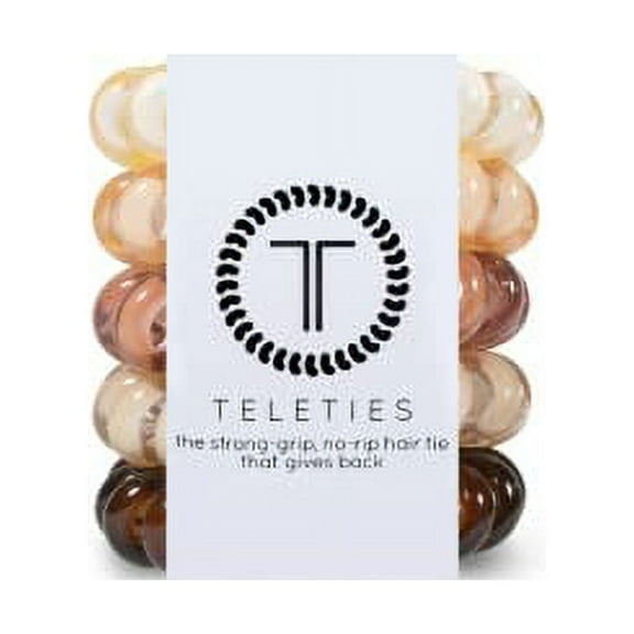TELETIES - Ponytail Holder Hair Ties, Women - Tiny 5 Pack, For the Love of Nudes