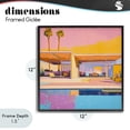 thumbnail image 4 of Stupell Industries Mid-Century Vivid Villa at Sunset Black Framed Giclee Art, 12 x 12, by Walker Noble, 4 of 8