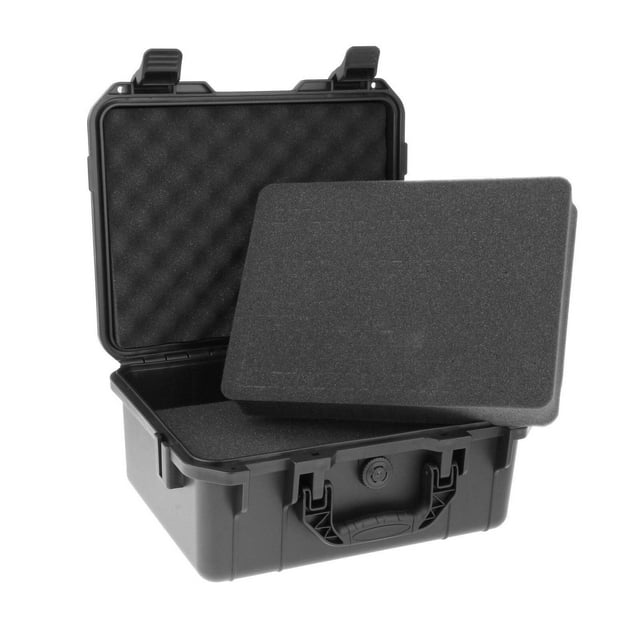 VONKY Waterproof Hard Case ABS Plastic Tool Storage Carry Case Outdoor Box wFoam L