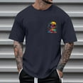 thumbnail image 2 of Momasggi Big and Tall Graphic T-Shirts for Men Summer Short Sleeve Tops Oversized Crew Neck Tshirts Loose Casual Beach Vacation Tees Navy 3XL, 2 of 5