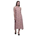 thumbnail image 1 of Bimba Robe Longue Dos Nu à Imprimé Feuilles pour Femmes, Col Licou, Tenue de Plage, Très Grande Taille, 1 of 1