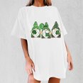 thumbnail image 4 of Birdeem Mode Femme T-Shirt Uni à Col Rond Imprimé à Manches Courtes Impression Blouse Ample Hauts, 4 of 5