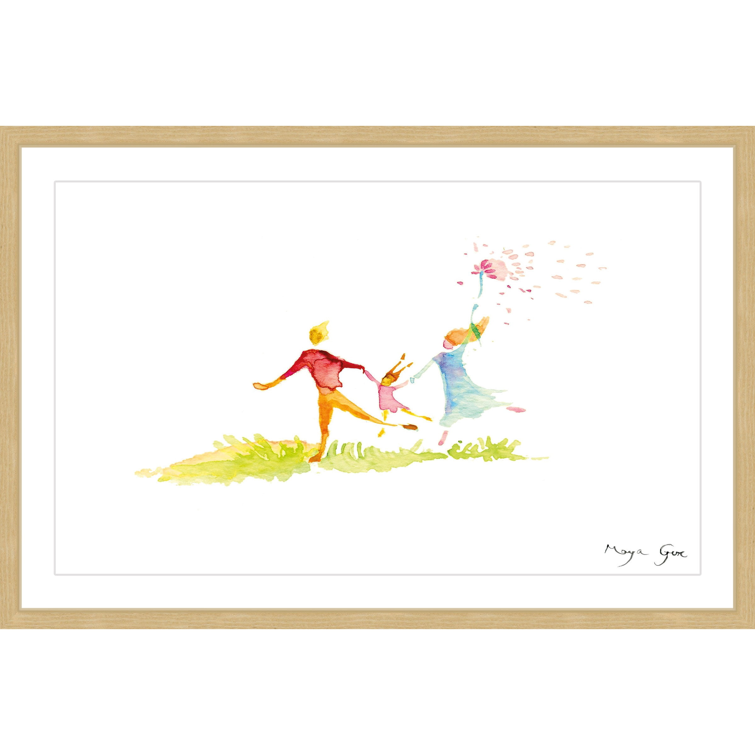 Marmont Hill "Family Play" by Maya Gur Framed Painting Print