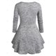 thumbnail image 2 of Camiseta de Espacio Teñido con Anillo Cruzado Rosegal  Mangas largas de talla grande, 2 of 5