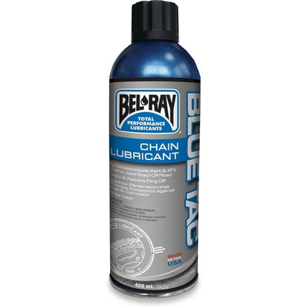 Bel Ray Lubricants BLUE TAC CHAIN LUBE 400ML, For all motorcycle and ATV chains including O-ring and X-ring chains used for street and offroad riding By Bel-Ray Ship from