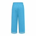 thumbnail image 7 of YOZGXEG Wide Leg Pants Women Women Summer Wide Leg Linen Pants Elastic Waist High Waisted Casual Beach Trousers Blue S-3Xl, 7 of 7