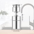 thumbnail image 3 of Faucet Aerator 2 Flow 360° Swivel Tap Aerator Water Saving Rotating Faucet Extender for Bathroom, 3 of 8