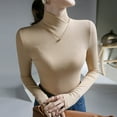 thumbnail image 7 of Shadoumai Crossover Turtleneck, Women'S High Stretch Turtle Neck Long Sleeve Bottoming Pullover Tops, 7 of 7