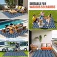 thumbnail image 4 of Navy Blue Morocco Outdoor Rug for Patio/Deck/Porch, Non-Slip Large Area Rug 3 x 5 Ft, Modern Abstract Classic Geometric Indoor Outdoor Rugs Washable Area Rugs, Reversible Camping Rug Carpet Runner, 4 of 8