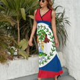 thumbnail image 6 of Belize Flag Dress Summer Street Style Bohemia Long Dresses Female Sleeveless Printed Maxi Dress, 6 of 9