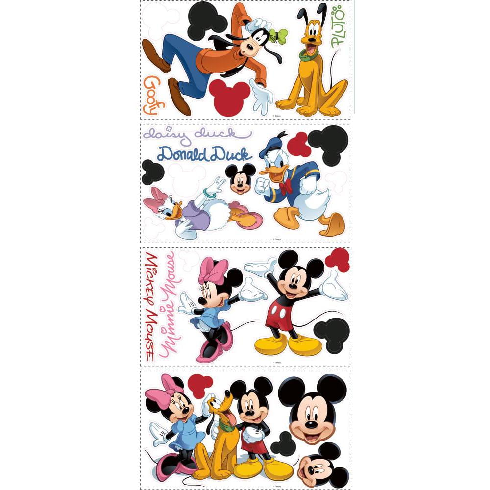 Disney Mickey Minnie Goofy 3D Window Wall Decals Removable Sticker Kids Decor 