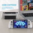 thumbnail image 3 of Mango del controlador Soporte de agarre manual Estuche de plástico Cubierta ergonómica con 6 ranuras para tarjetas de juego Reemplazo de carcasa para Nintendo Switch OLED Blanco Inevent EL005104-01B, 3 of 5