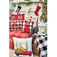 thumbnail image 4 of Christmas Franklin Farm Tree Tufted Plaid Accent Pillow, 12" x 12", 4 of 5