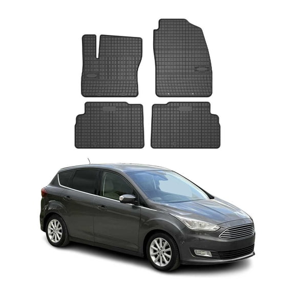 OMAC Floor Mats Liner for Ford C-Max 2013-2017 Black Rubber All-Weather 4 Pcs