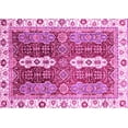 thumbnail image 1 of Ahgly Company Indoor Rectangle Abstract Pink Modern Area Rugs, 2' x 3', 1 of 4