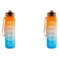 thumbnail image 2 of Yuarrent Botella de agua con pajita de silicona a prueba de fugas escuela gimnasio ciclismo taza de bebida adultos niños viaje en casa Type1 NO1, 2 of 6