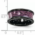 thumbnail image 5 of Finest Gold Edward Mirell Black Titanium Pink Anodized with Laser Pattern 8 mm Concave Band - Size 6, 5 of 6