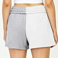 thumbnail image 6 of Women's High Waisted Stretchy Summer Shorts Drawstring Color Matching Sports Casual Beach Shorts S-2XL, 6 of 7