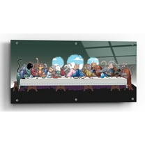 Epic Art 'The Cat's Last Supper' Acrylic Glass Wall Art, 24"x12"