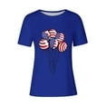 thumbnail image 5 of VKOYWKM 4th of July Shirts Women American Flag Star Stripe Graphic Tees Patriotic Crew Neck Independence Day Tops Casual Short Sleeve Summer T Shirts, 5 of 5