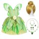 thumbnail image 1 of Disfraz de princesa Tiana de Disney para niñas, vestido de fiesta elegante, flor verde, campana, varita, vestidos de cumpleaños para niños pequeños zhangyuxiang unisex, 1 of 2