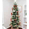 thumbnail image 3 of 24PCS Red Velvet Christmas Tree Bows Door Garland Decor Vintage Wreath Bow (3/8'' Width, 5 * 7 inch), 3 of 12