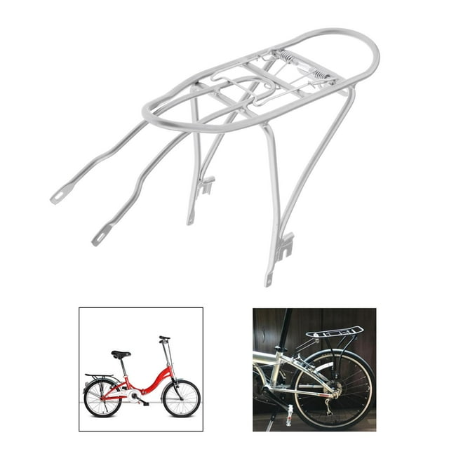 Carrera de equipaje postal de asiento trasero de bicicleta Plata