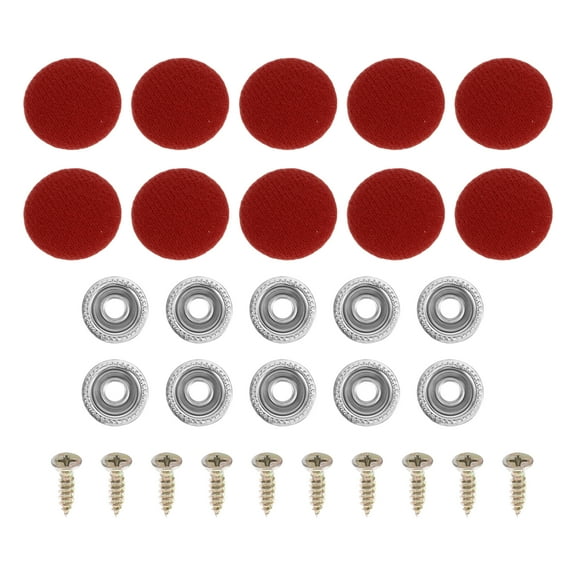 Headliner Button Buckle Repair Clip, Car Roof Interior Ceiling Fixing Roof Snap Rivets Retainer Metal Lint Wine Red, 10 Pcs