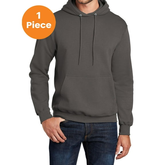 Port & Company PC78HT Tall Core Fleece Pullover Hooded Sweatshirt, Charcoal, 3XLT, Mens Hoodies and Sweatshirts