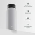 thumbnail image 5 of JoyJolt Vacuum Insulated Water Bottle with Flip Lid & Sport Straw Lid - 32 oz - White, 5 of 7