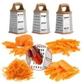 thumbnail image 3 of AuroraX Vegetable Slicer Grater Stainless Steel Julienne Peeler with Shredder Carrot Sharp Durable Potato 6-Sided Grater Multifunctional Vegetable Cutter and Chopper for Kitchen, 3 of 5