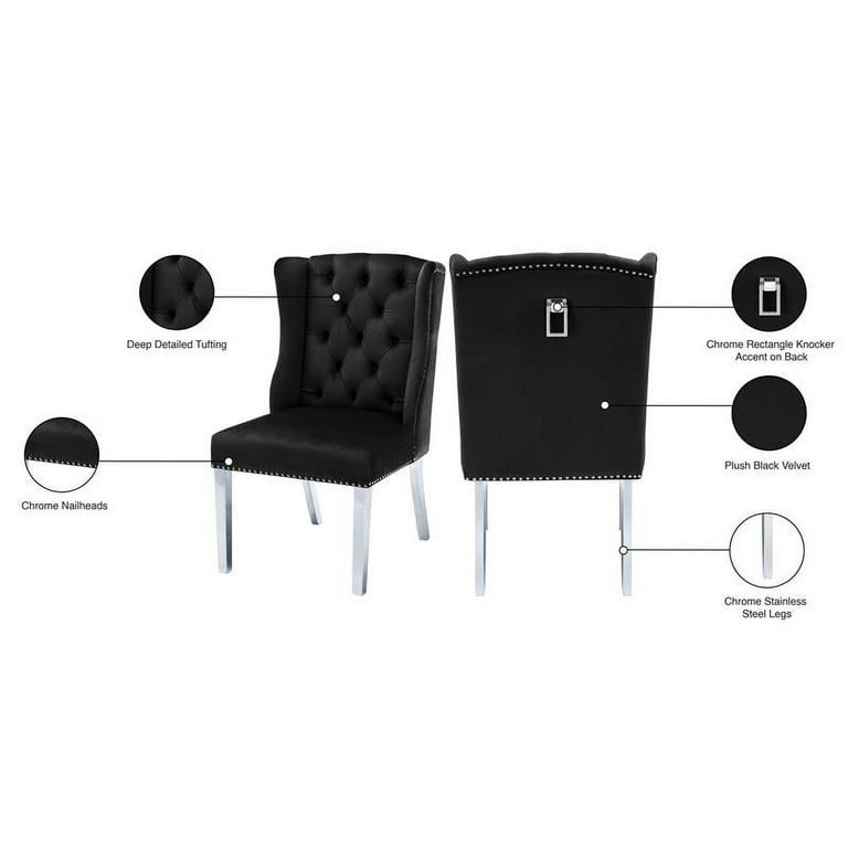 Meridian Furnture Carousel Faux Leather Dining Chair - Chrome Meridian Furnture Carousel Faux Leather Dining Chair - Chrome