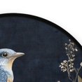 thumbnail image 4 of 36.2 Inch Round Floor Mat Watercolor Vintage Blue Bird Carpet Decor Rug for Living Room Bedroom, 4 of 6