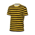 thumbnail image 5 of Rocae Bee Stripe for Men's Mesh Quick-Dry Short Sleeve Workout T-Shirt,Mens Crew Neck Tee Lightweight Soft Classic T Shirts Large, 5 of 9
