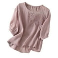 thumbnail image 2 of Basic T Shirts for Women Everyday Casual Loose Fit Summer Short Sleeve, 2 of 6