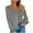 Dark Gray, variant on Women's Lightweight Crochet Cropped Cardigan 2024 V Neck Long Sleeve Button Down Bolero Shrug Sweater Tops