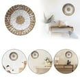 thumbnail image 2 of HCTSHG Wall Basket Decor Boho Wall Hanging Decor Rattan Wall Decor Flat Round Wicker Woven Macrame Tapestry Wall Basket Serving Tray Art Handmade Set For Room Bedroom Living Room, 2 of 7