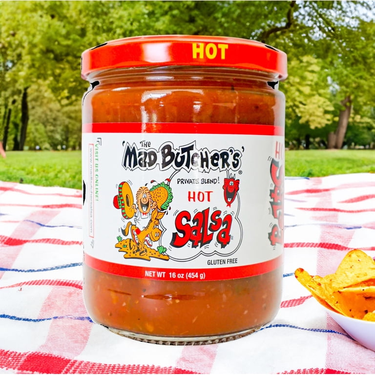 Mad Butcher Private Blend Hot Salsa Gluten Free Shelf-Stable 16 oz