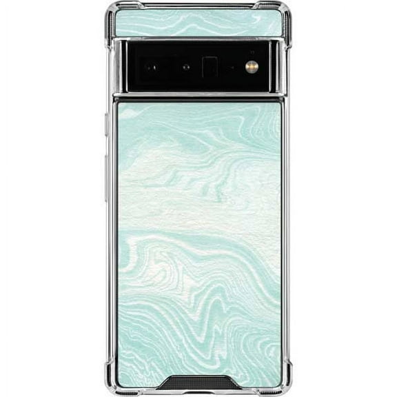 Skinit Marble Marbleized Mint Google Pixel 6 Pro Clear Case