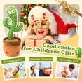 thumbnail image 2 of Sunshine Cactu juguete electrónico de peluche para niños, baile y habla, fiesta de cumpleaños para niños, regalo de Navidad con 120 canciones（charge2, 2 of 5