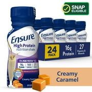 Ensure High Protein Nutrition Shake, Creamy Caramel, 8 fl oz, 24 Count