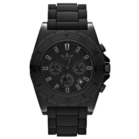 Adidas ADH2834 Stockholm Men's Analog Chronograph Watch Black Silcone Strap