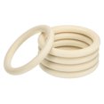 thumbnail image 1 of Unique Bargains 85mm Wooden Rings for Crafts, 5 Pack Natural Wood Rings Unfinished Wood Loop Circle, 1 of 8