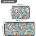 thumbnail image 2 of SKYSONIC Fawns Christmas Hat Kitchen Mats Set of 2 Fir Tree Snowy Anti Fatigue Floor Runner Rug Non Slip Comfort Mat 19.7x27.6 Inch + 19.7x47.2 Inch for Living Room Laundry Room Hallway, 2 of 7